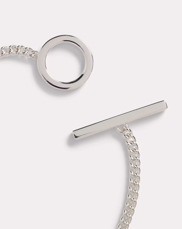 Sterling Silver Logo Bar Flex Bracelet