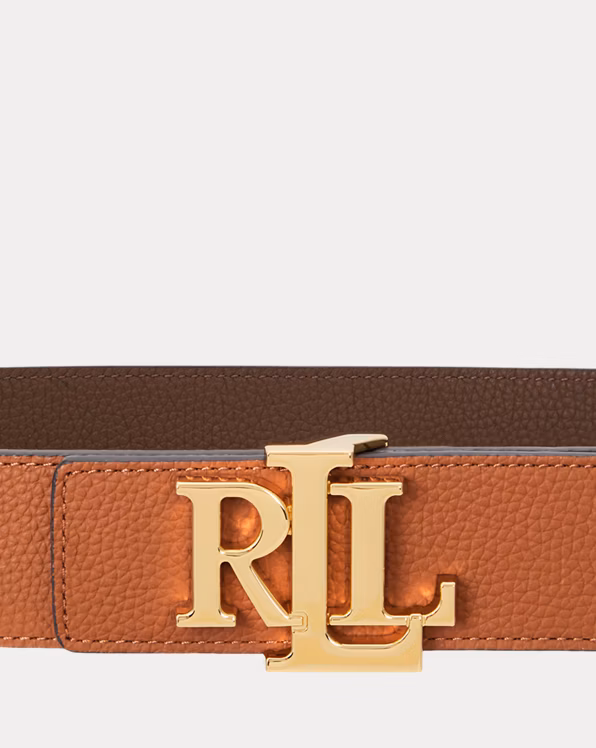 Reversible Pebbled Leather Wide Belt