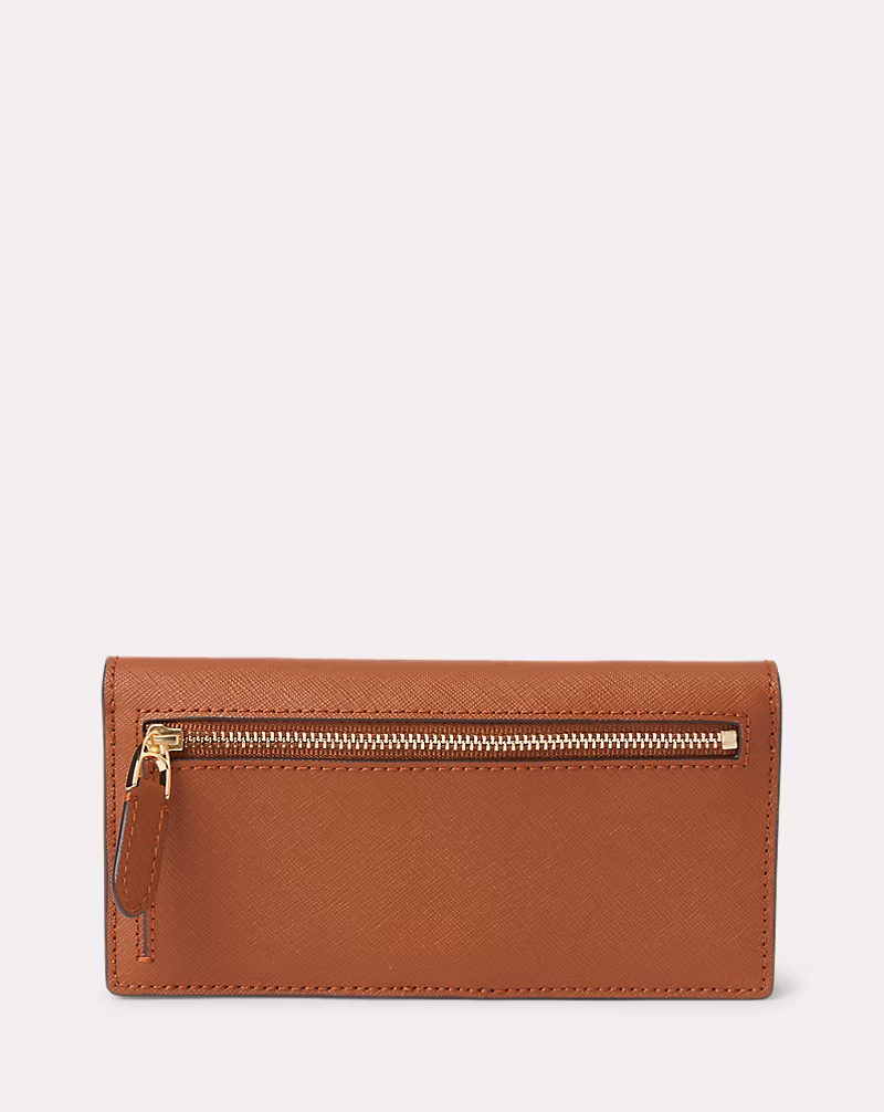 Crosshatch Leather Slim Wallet