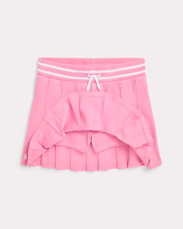Pleated Cotton Jersey Skort