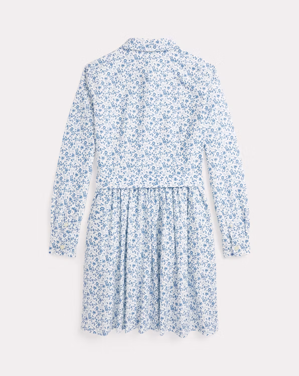 Floral Cotton Oxford Shirtdress