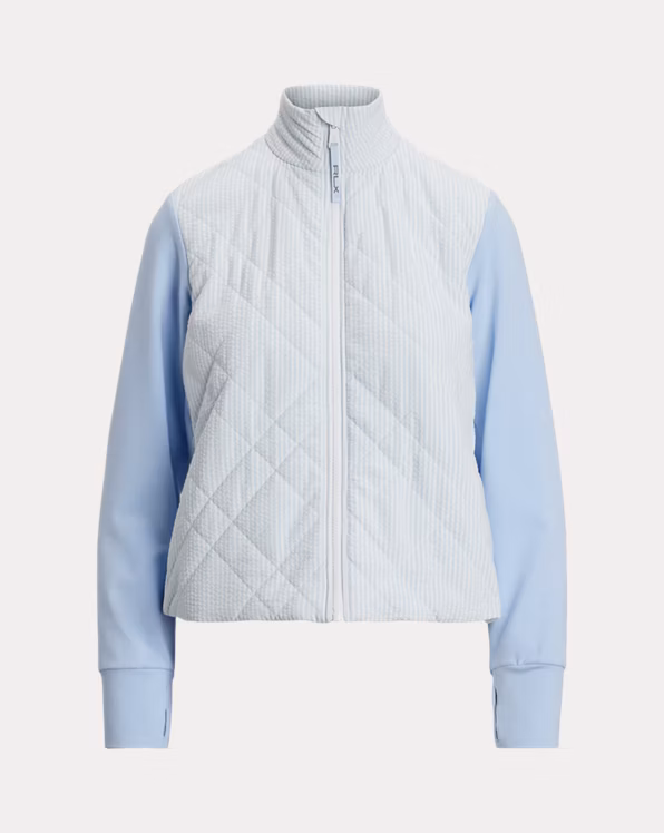 Hybrid Quilted-Panel Zip Jacket