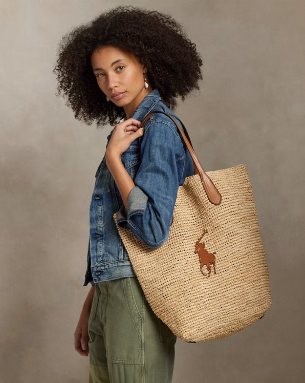 Big Pony Raffia Large Tote