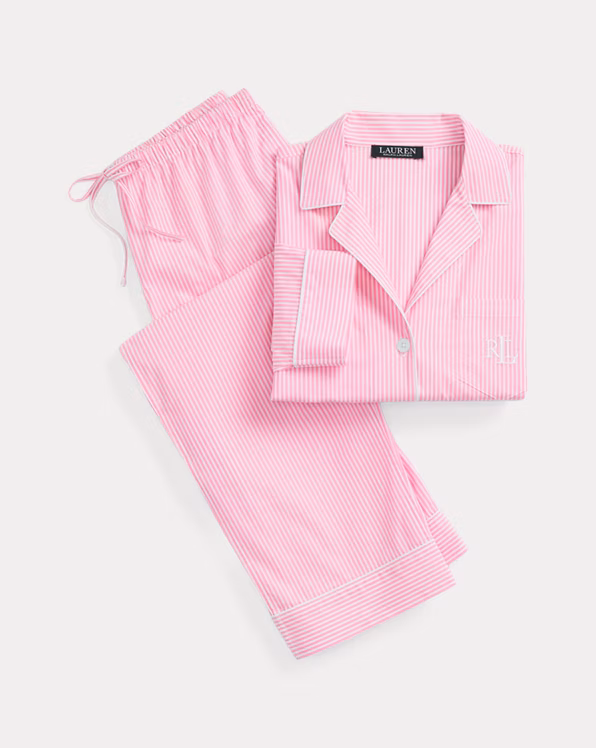 Striped Cotton Poplin Sleep Set