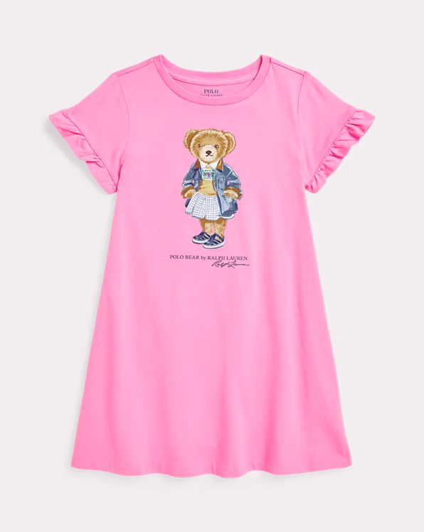 Polo Bear Cotton Jersey Dress