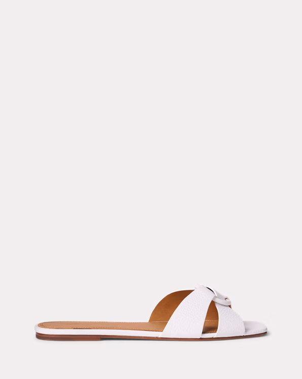 Pebbled Leather O-Ring Sandal