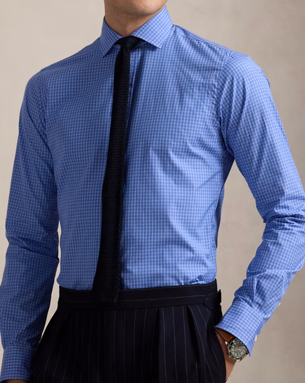 Classic Fit Checked Poplin Shirt