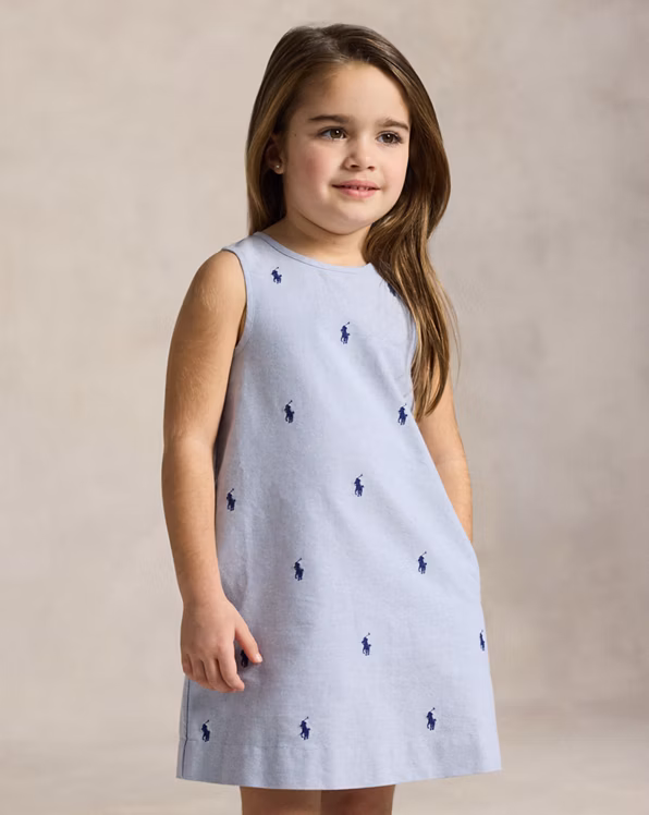Polo Pony Cotton Oxford Dress