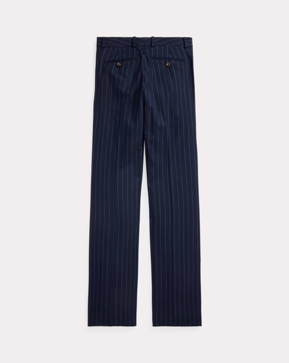 Rope-Stripe Cotton-Silk Suit Trouser