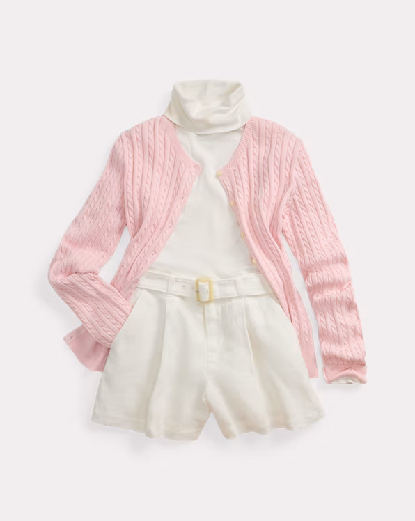 Mini-Cable Cotton Cardigan