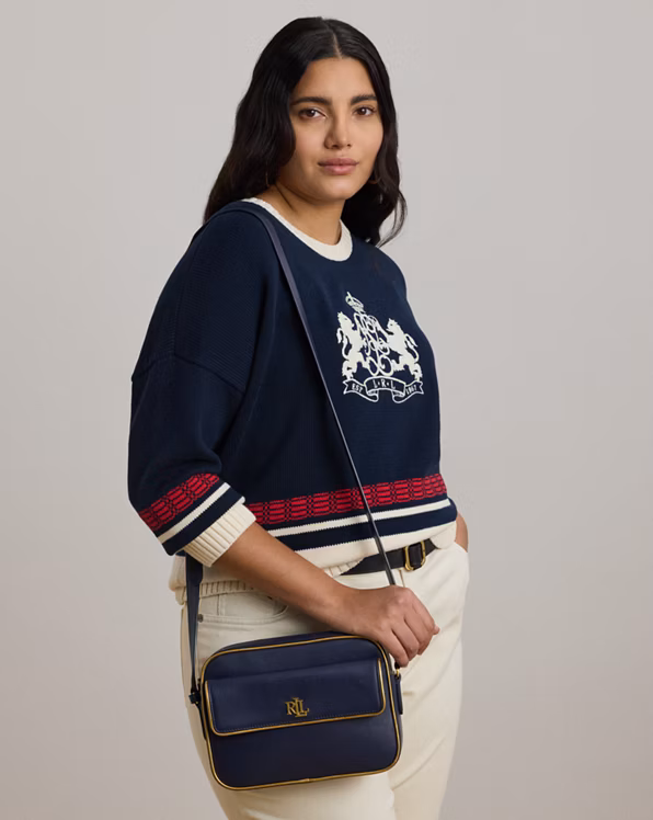 Two-Tone Leather Medium Marcy Camera Bag