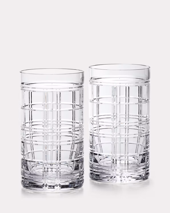 Hudson Plaid Highball Gift Set