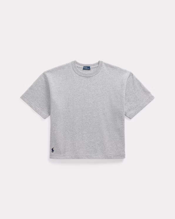 Relaxed Crop Fit Cotton Jersey Tee