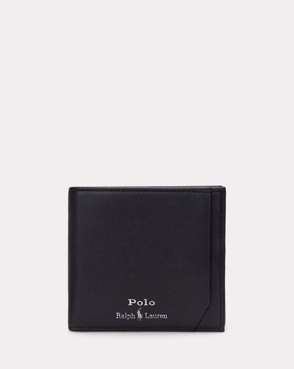 Smooth Leather Billfold Coin Wallet