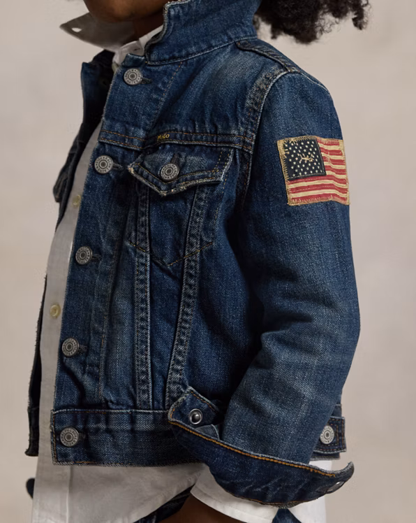 Flag Denim Trucker Jacket