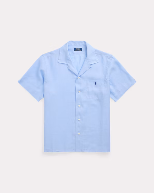 Classic Fit Linen Camp Shirt
