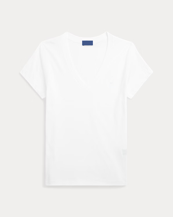Cotton Jersey V-Neck T-Shirt