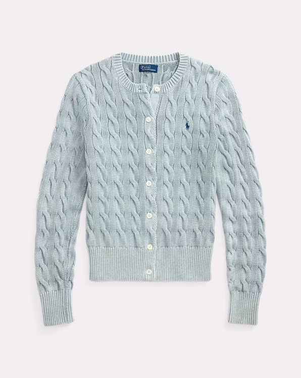 Cable-Knit Cotton Cardigan