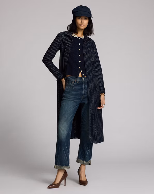 Cable-Knit Pointelle Cardigan