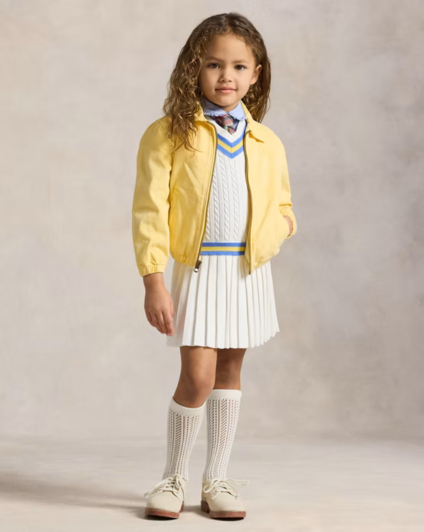 Cricket-Stripe Cotton Jumper Dress