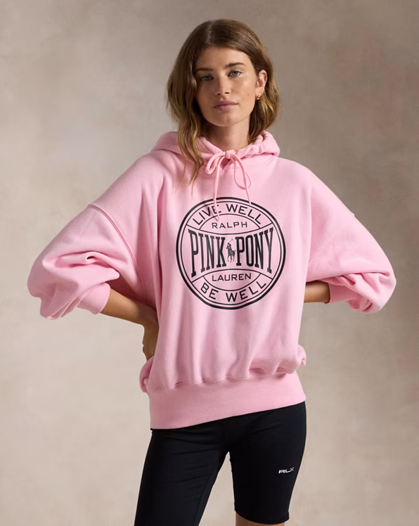 Pink Pony Logo Fleece Hoodie