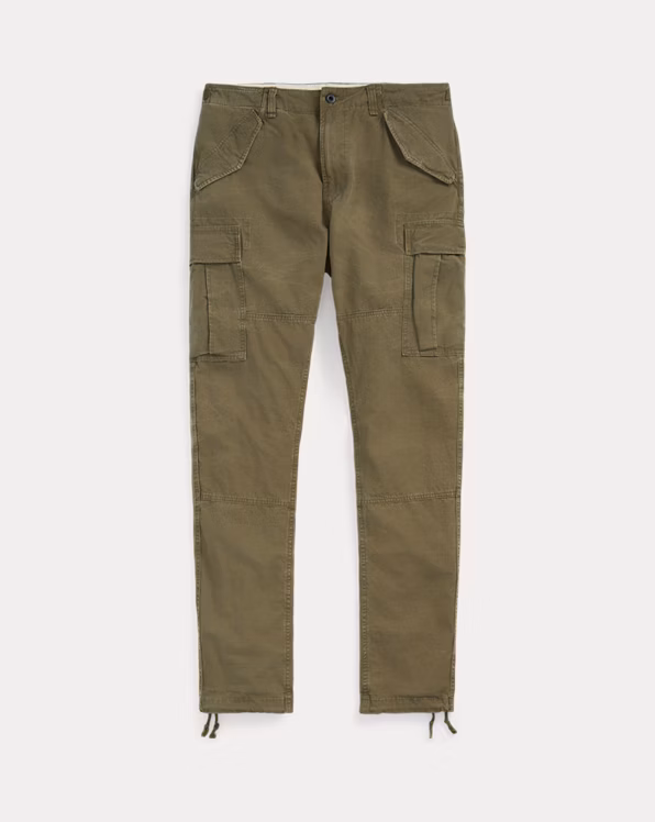 Slim Fit Canvas Cargo Pants