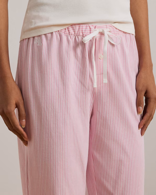 Striped Cotton Jersey Pajama Pant