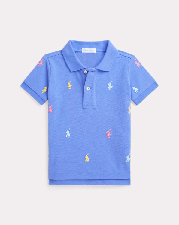 Polo Pony Cotton Mesh Polo Shirt