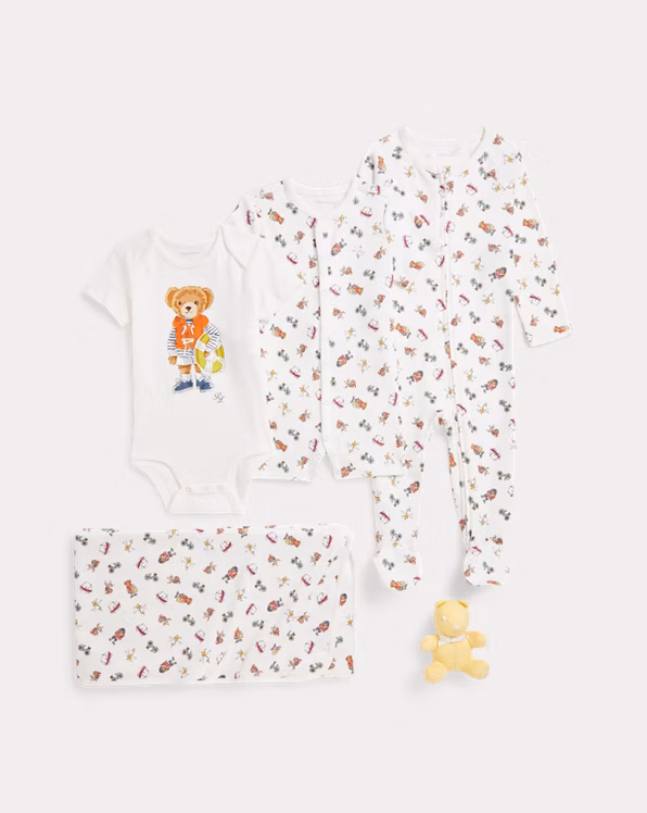 Polo Bear Cotton 5-Piece Gift Set