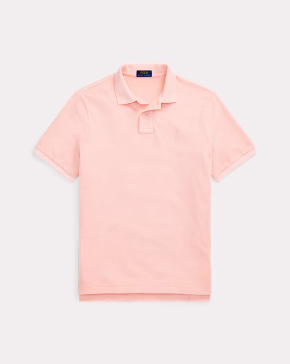 Custom Slim Mineral-Dyed Mesh Polo Shirt