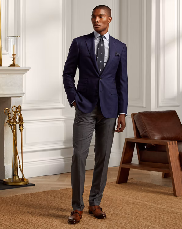 Gregory Hand-Tailored Wool Serge Trouser