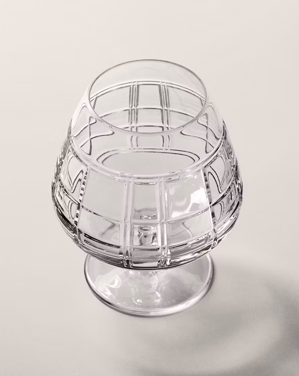 Hudson Plaid Brandy Glass