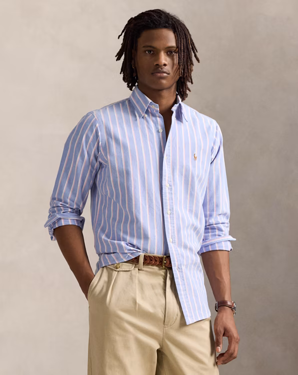 Custom Fit Striped Oxford Shirt