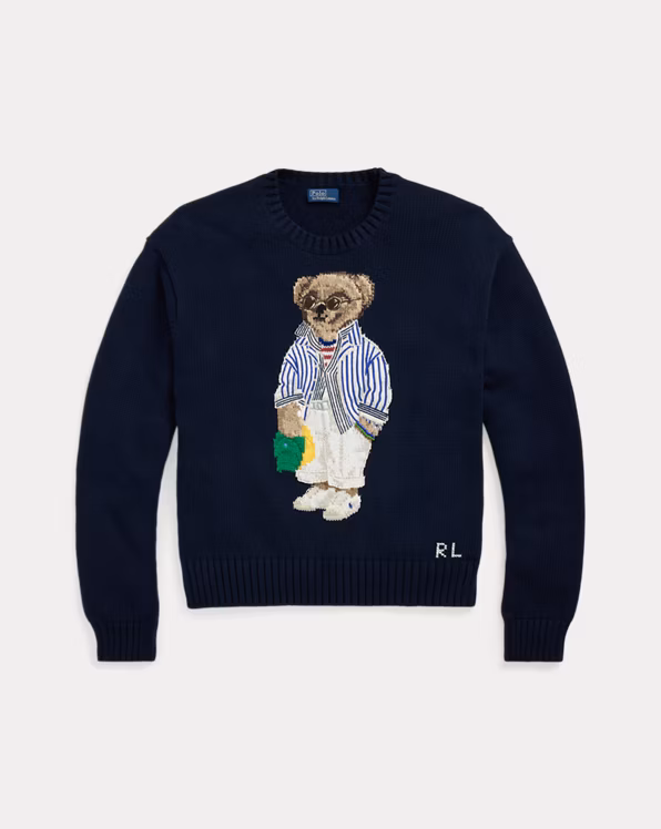 Polo Bear Cotton Crewneck Jumper