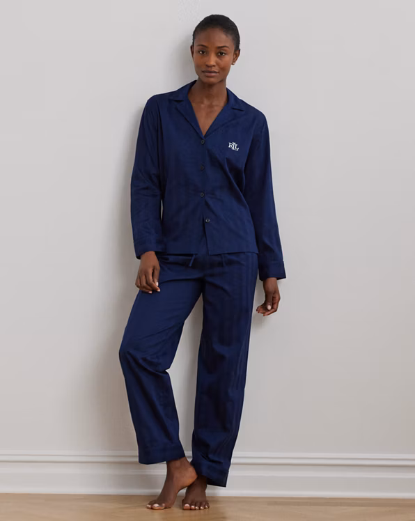 Shadow Stripe Cotton Sleep Set