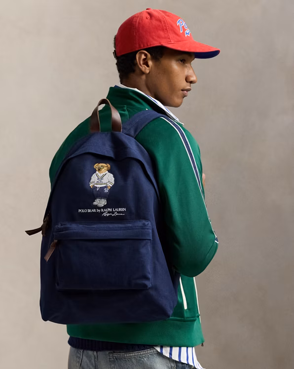 Polo Bear Canvas Backpack