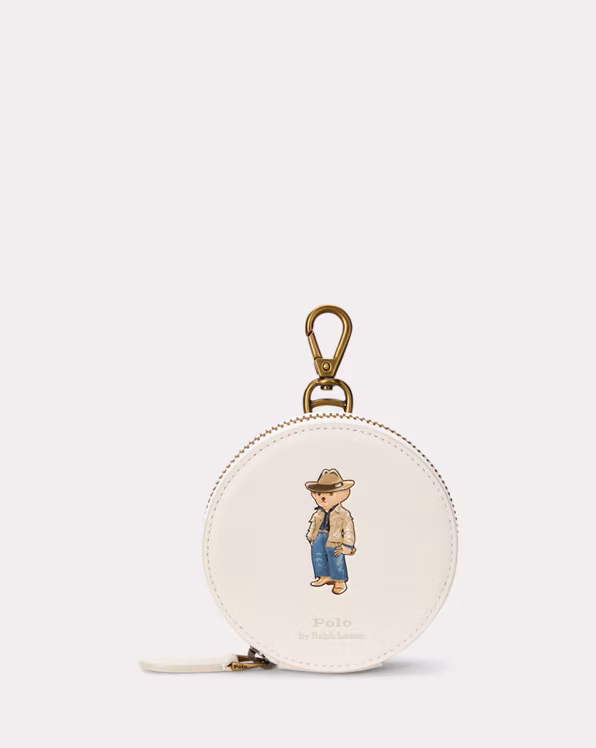 Polo Bear Leather Coin Pouch