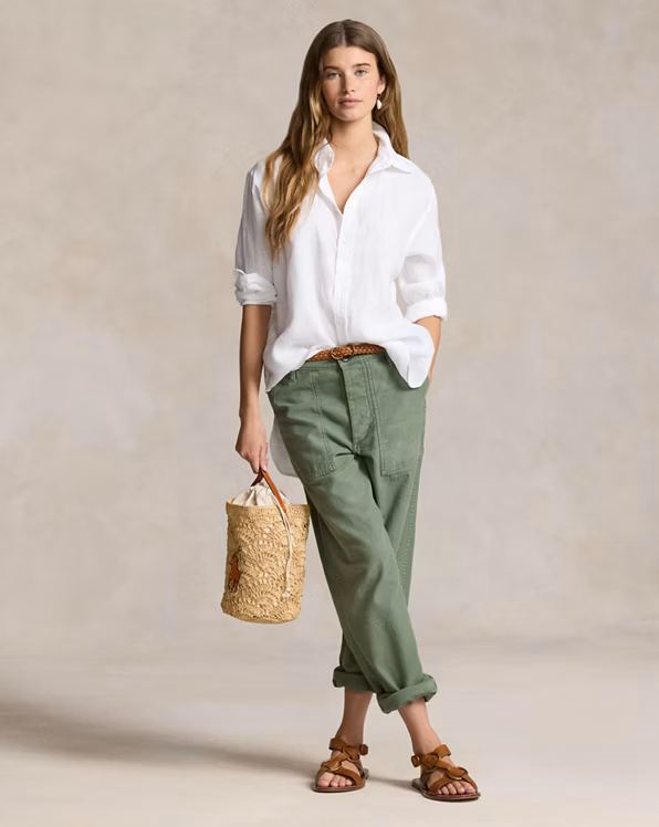 Oversize Fit Linen Shirt