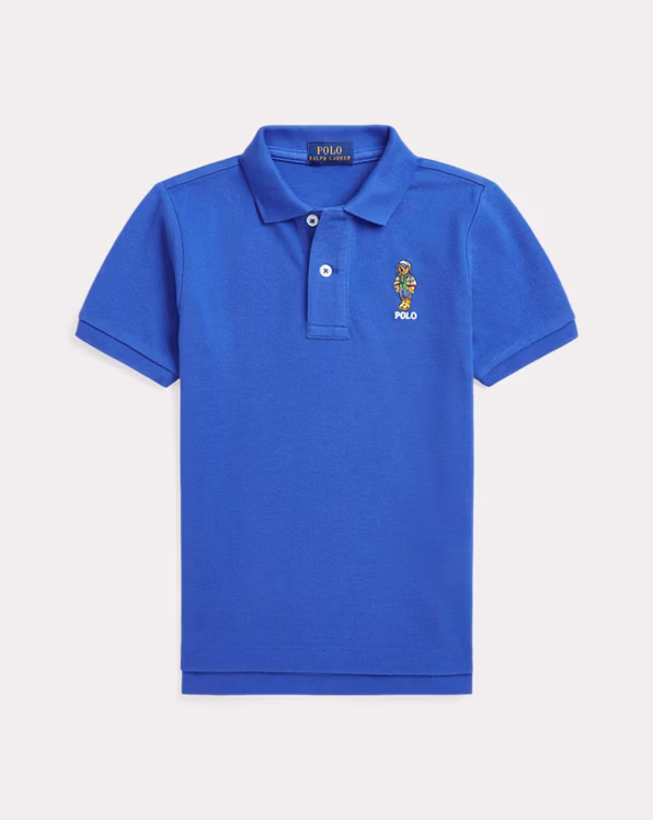 Polo Bear Cotton Mesh Polo Shirt