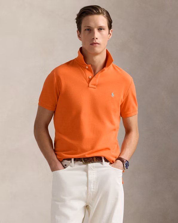 Slim Fit Mesh Polo Shirt
