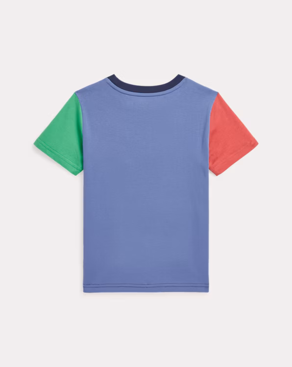 Colour-Blocked Cotton Pocket T-Shirt
