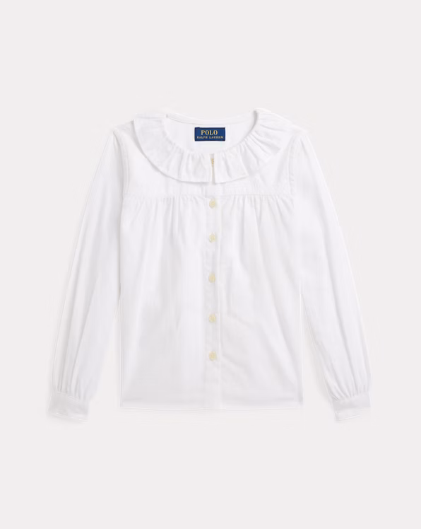 Ruffled Linen-Cotton Shirt
