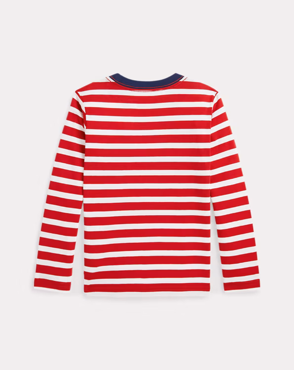 Logo Striped Cotton Long-Sleeve Tee
