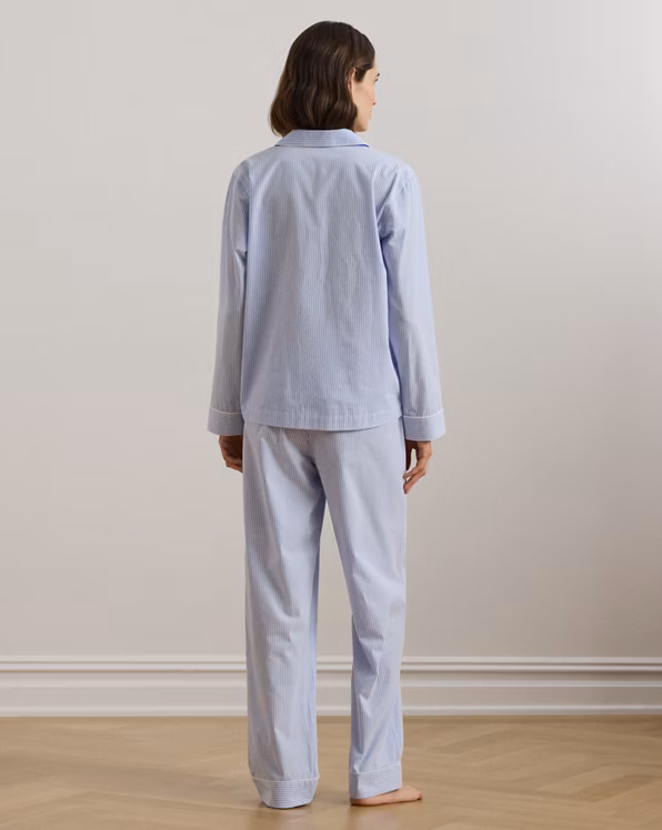 Striped Cotton Poplin Sleep Set