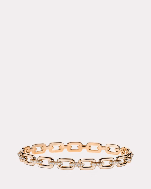 Small Semi-Pave Rose Gold Bangle