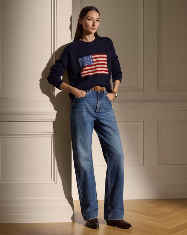 Flag Cashmere Crewneck Jumper