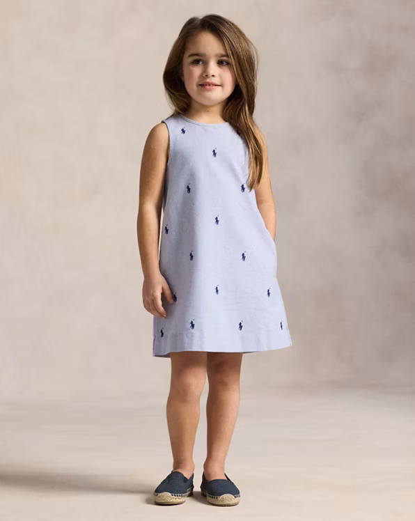 Polo Pony Cotton Oxford Dress
