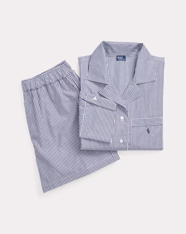 Crop Top & Boxer Poplin Pyjama Set