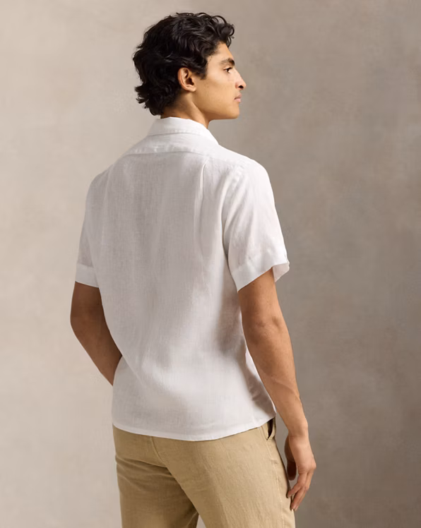 Classic Fit Linen Camp Shirt