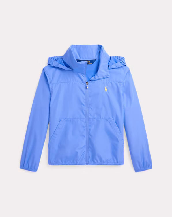 Packable Water-Repellent Hooded Jacket